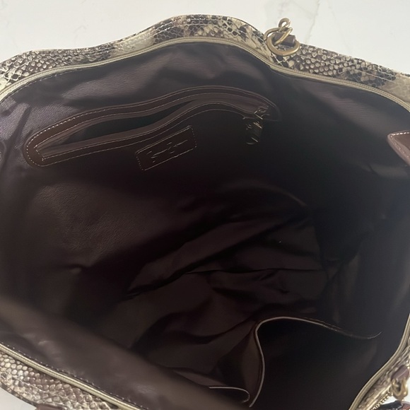 JESSICA Simpson Python Snakeskin Faux Leather Tote - Picture 9 of 12